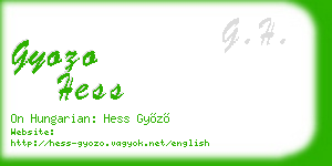 gyozo hess business card