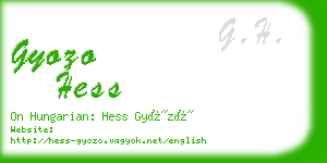 gyozo hess business card